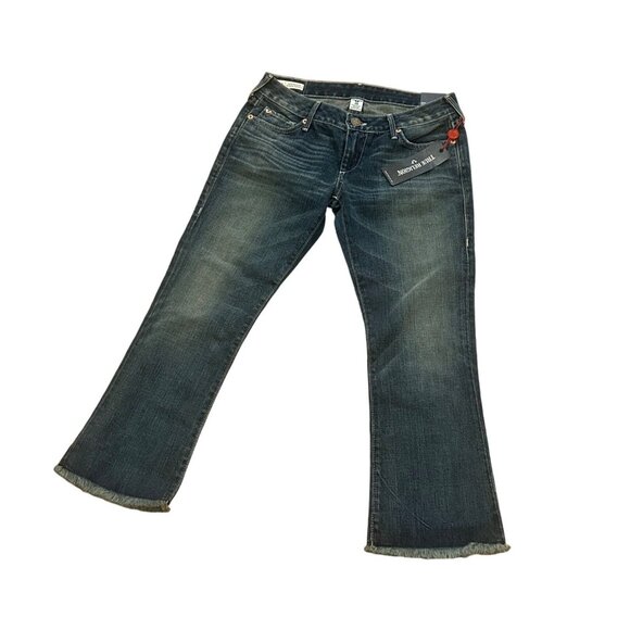 True Religion Karlie Low Rise Bell Bottom Crop Women's Size 26 Blue Jeans NWT - Picture 4 of 8